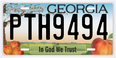 GA license plate PTH9494