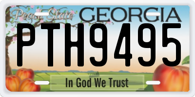 GA license plate PTH9495