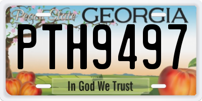 GA license plate PTH9497