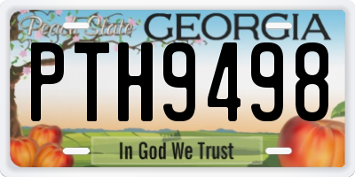 GA license plate PTH9498