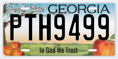 GA license plate PTH9499