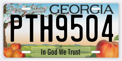 GA license plate PTH9504
