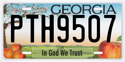 GA license plate PTH9507