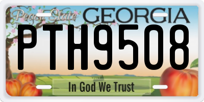 GA license plate PTH9508