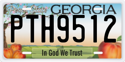 GA license plate PTH9512