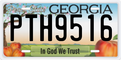 GA license plate PTH9516