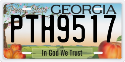 GA license plate PTH9517