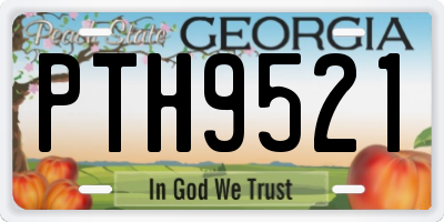 GA license plate PTH9521