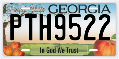 GA license plate PTH9522