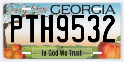 GA license plate PTH9532