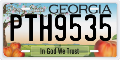 GA license plate PTH9535