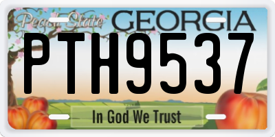 GA license plate PTH9537