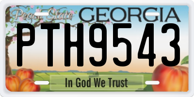 GA license plate PTH9543