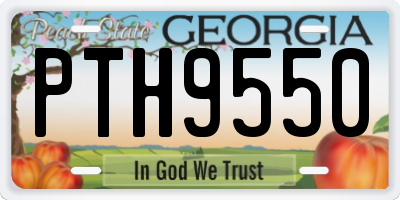 GA license plate PTH9550