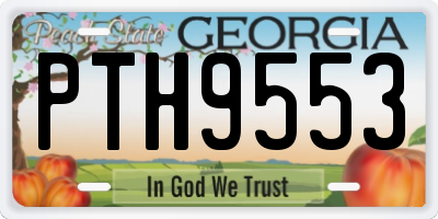 GA license plate PTH9553