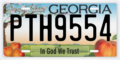 GA license plate PTH9554