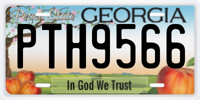 GA license plate PTH9566