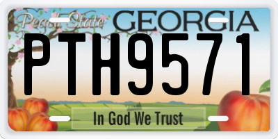 GA license plate PTH9571
