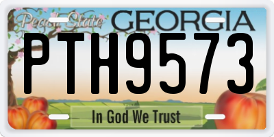 GA license plate PTH9573