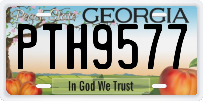 GA license plate PTH9577
