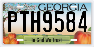 GA license plate PTH9584