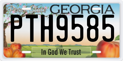 GA license plate PTH9585