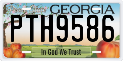 GA license plate PTH9586