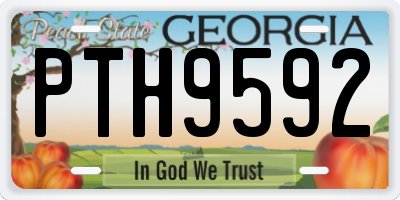 GA license plate PTH9592