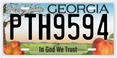 GA license plate PTH9594