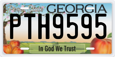 GA license plate PTH9595