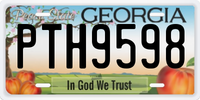 GA license plate PTH9598