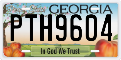 GA license plate PTH9604