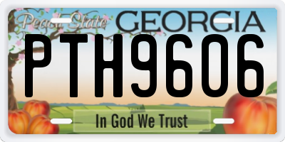 GA license plate PTH9606