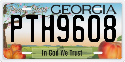 GA license plate PTH9608