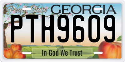GA license plate PTH9609