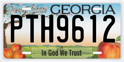 GA license plate PTH9612