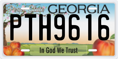 GA license plate PTH9616