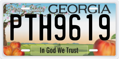 GA license plate PTH9619