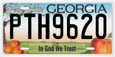 GA license plate PTH9620