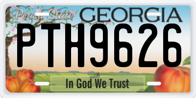 GA license plate PTH9626
