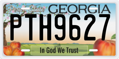 GA license plate PTH9627