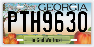 GA license plate PTH9630