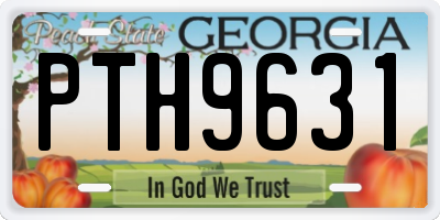 GA license plate PTH9631