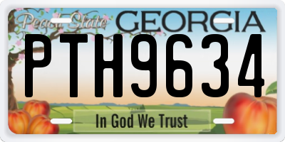 GA license plate PTH9634