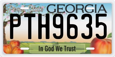 GA license plate PTH9635