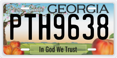 GA license plate PTH9638