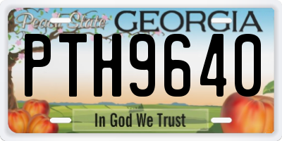GA license plate PTH9640