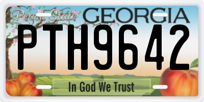 GA license plate PTH9642
