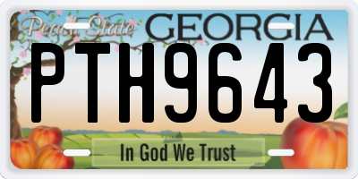 GA license plate PTH9643