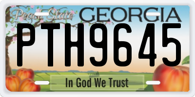 GA license plate PTH9645